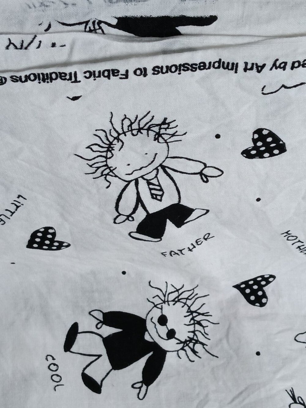 Rare Sewing Fabric Children of the Inner Light by Marci Strunzinski Doodle Art